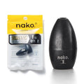 97% Pure Tungsten Flipping Weights - 10 Pack / 5 Pack - Nako Tungsten Weights - Fishing Sinkers for Bass Fishing - color: No Chip Black, size: 1 oz - 2 pack
