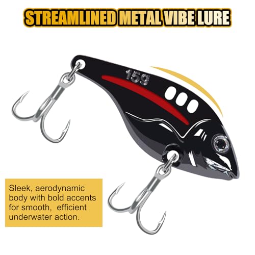 VIB Metal Lures Zinc Alloy Fishing Blade Spinner Bait with Treble Hooks Fishing Spoons Lures Pack of 5 - color: Blade Lures-A, size: 5g
