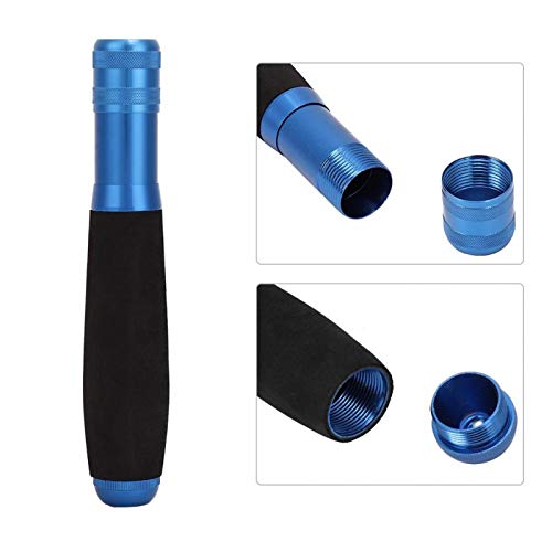 Fishing Rod Grip, Fishing Rod Spinning, EVA Foam Grips, Multi-Function Aluminium Alloy Fishing EVA Rod Handle Grip for DIY Rods Change(Blue)