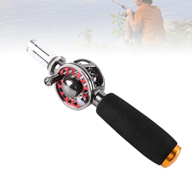 BESPORTBLE Automatic Fishing Line Spooler Machine, Portable Reel Winder Tool for Spinning, Baitcasting, and Low-Profile Reels, Adjustable Magnetic Knob and Star Shape Spanner, Black Metal