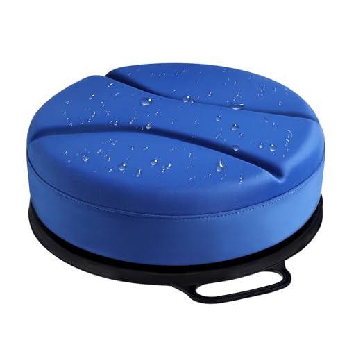 5 Gallon Bucket Seat with 3" Thick Seat Foam Cushion, 360°Swivel Bucket Lid Seat, Waterproof & Silent Bucket Seats for Dove Duck Hunting, Ice Fishing, Baseball, Camping - color: Blue