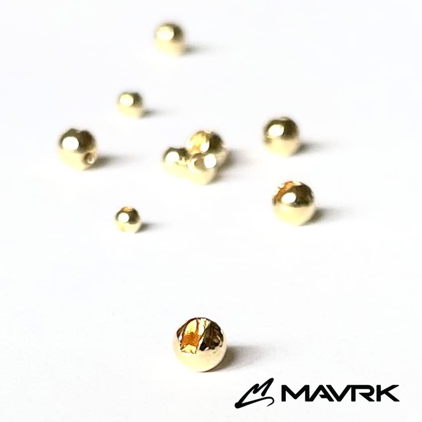 Mavrk Fly Fishing Slotted Tungsten Beads 25pc Refill Pack Euro Nymph Style Flies 5 Essential Colors Gold Silver Copper Black Chartreuse 4 Essential Sizes 4mm 3.5mm 3mm 2.5mm - color: Gold, size: 4mm