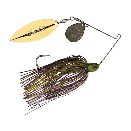 Berkley Power Blade Compact Fishing Spinnerbaits - color: Bama Bream/Green Pumpkin + Gold, size: 1/2 oz - Colorado Willow