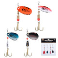 Goture Trout Lures Fishing Spinners, Hard Metal Spinner Baits for Freshwater and Saltwater, Spinner Lures Spoon Blade Fishing Lures Kit for Bass Trout Salmon Pike Walleye Crappie, Gifts for Men - color: B1:4pcs Trout Lures