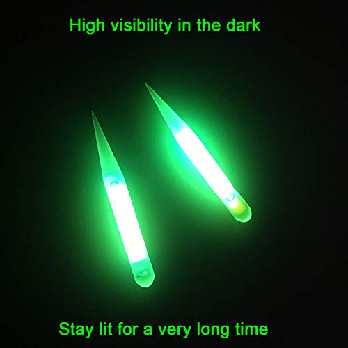 QualyQualy Glow Sticks for Fishing Lures Soft Baits Worms Jig Tails Light, Light Sticks for Soft Plastic Lures, Fishing Lures Glow Stick 100 Pcs 20 Pcs