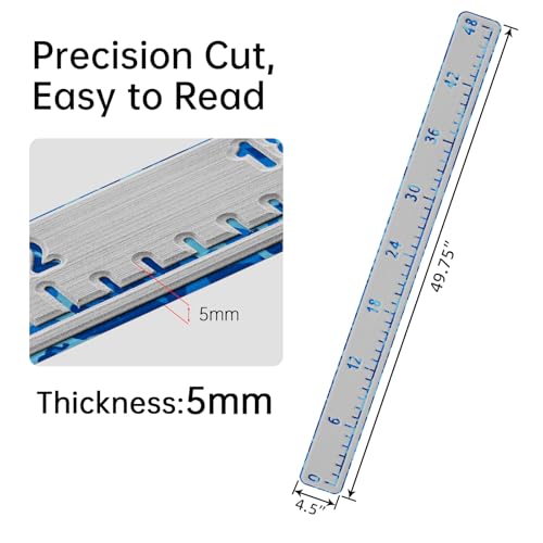 HZshark EVA Foam Fish Measuring Board, Fish Ruler with 3M Self-Adhesive Backing,48" Fishing Tape Measure for Boats Sailboats Yachts Kayaks - color: Light Grey with Ocean, size: 4.5"*48"