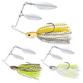 TRUSCEND Swim or Jig Fishing Spinner Baits for Freshwater and Saltwater, Rooster Tail Fishing Lures for Trout Bass Walleye Crappie Salmon Pike, Blade Bait with Copper Blade - color: D2-4"-1/2oz