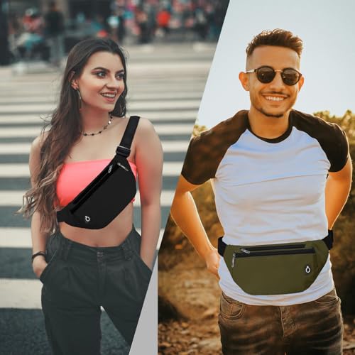 Fanny Pack for Women Men,Crossbody Fanny Pack Water Resistant Sports Waist Bag Pack, Belt Bag for Travel Hiking Running - color: 1pack-khaki