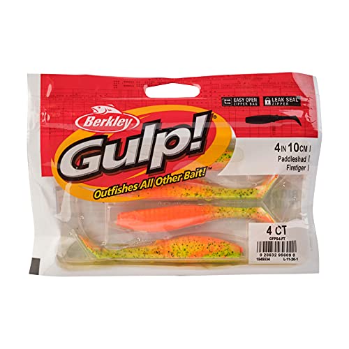 Berkley Gulp! Paddleshad Fishing Soft Bait - color: Firetiger, size: 4"