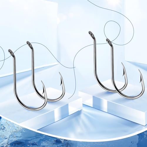 UCEC Circle Fishing Hooks Octopus Hooks Saltwater Freshwater, High Carbon Steel Offset Fishing Octopus Hook Set for Catfish Trout Fishing Size #1 1/02/03/04/05/06/07/08/0 170/ 100PCS - color: 170PCS Size: #1 1/0 2/0 3/0 4/0 5/0 6/0 8/0