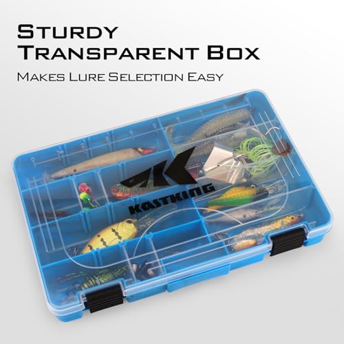 KastKing Tackle Boxes, Plastic Box, Plastic Storage Organizer Box with Removable Dividers - Fishing Tackle Storage - Box Organizer - 2 Packs /4 Packs Tackle Trays - Parts Box - color: Blue Camouflage, size: 3600(4Pack)