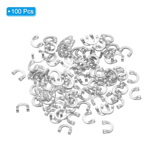 PATIKIL Fishing Spinner Clevis, Easy Spin U-Shaped Brass Links for Lure Fishing Spoon Spinnerbait Inline Parts Accessory - color: Silver Tone, size: 0.17"
