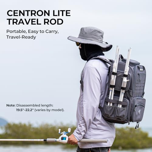KastKing Centron Lite Travel Fishing Rods, Portable 4/5 Piece Spinning & Casting Rods, Extra Twin-Tip, IM6 Graphite Blanks, Stainless Steel Guides W/Ceramic Rings, Split or Full Rear EVA Handle - size: 6'6"- M- MF(4 Pcs+ Extra Tip), style: Casting