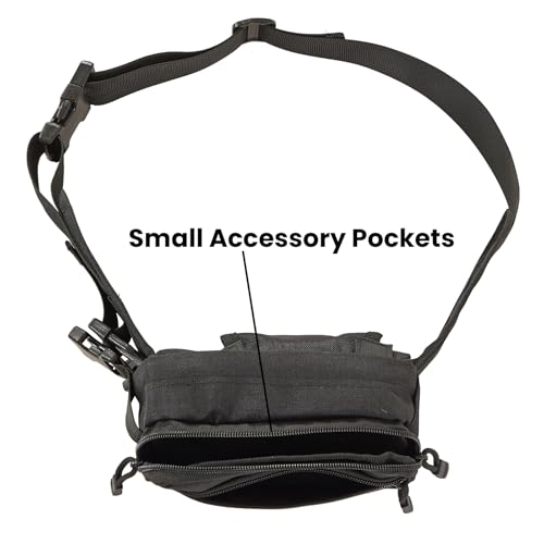 Concealed Carry Fanny Pack, Tactical Waist Bag | Fits 24-43" waists. Tactical fanny pack with concealed gun holster for running & EDC. CCW waist bag for men and women, Black - color: BLACK
