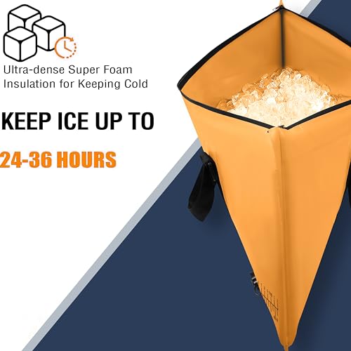 MORXPLOR Insulated Fish Cooler Bag for Fishing 41x17 47x17In 50x20In 60x24 72x30 80X40 Inches,Large Insulated Fish Kill Bag,Fishing Catch Bag Cooler with Water-resistant Zipper - color: 41inch Orange