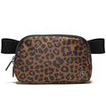 Pander Two Way Zipper Fanny Pack Nylon Everywhere Belt Bag for Women, Water Repellent Waist Packs, Crossbody Bags with Adjustable Strap (Midnight Leopard) - color: Midnight Leopard
