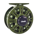 Aventik HVCE Graphite Fly Reel Center Drag System Classic III Graphite 3/4, 5/6, 7/8wt Large Arbor Freshwater Fly Fishing Reels - size: 3/4, style: With Line