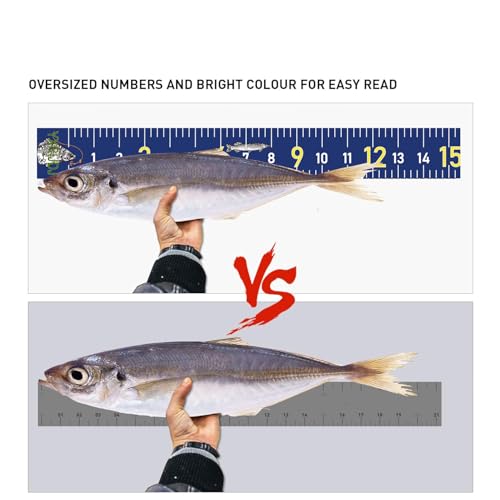 Fishing Ruler for Boat 51" Self-Adhesive Fish Measuring Decals (3 Pack) Waterproof Self Adhesive Measuring Ruler Tape (BU) - color: BU