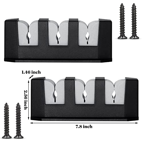 Sratte 4 Pcs Rod Holders for Fishing Boat Wall Mount Fishing Pole Holders Horizontal EVA Foam Garage Rod Rack Summer Boat Accessories for Men Gifts - color: Black Gray, size: 7.8 Inch