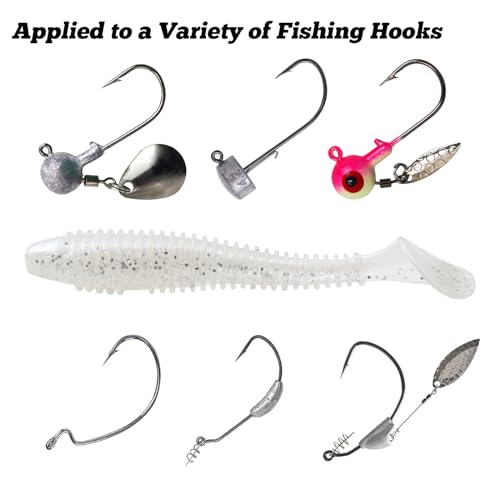 Paddle Tail Swimbaits, 2.5 inch/3inch Soft Lures Fishing Trout Crappie Bass for Freshwater and Saltwater 75PCS/60PCS - color: White Pearl, size: 2.5 inch, 75 PCs