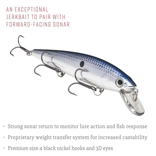 Strike King KVD Jerkbait 3 Hook - color: Smokey Chrome / Blue, size: 4.75 inch (Pack of 1)