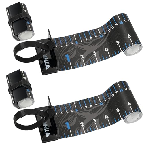 THKFISH 59 * 3.15" Fish Ruler with Measuring Board, Portable Waterproof Roll Up Fish Tape Measure for Boat, Kayak, Yacht and Workbench - color: Black-3.15" wide