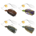 MadBite by KastKing Spinnerbait Fishing Lures, Bass Trout Salmon Walleye Stainless Steel Spinner Baits Kit, Saltwater Freshwater, 4 pcs - color: Muddy Water - Colorado & Willow, size: 1/2oz