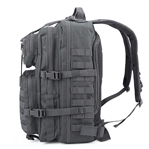 REEBOW GEAR Tactical Backpack for Men Military Tactical Bag Pack Army Molle Survival Bags Backpacks - color: Gray