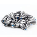 Poisson Bullet Sinker Burr-Free Built-in Tube Lead Worm Fishing Sinker Weight - style: 0.5 Oz 25 Pcs