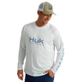 HUK Men's Pursuit Vented Long Sleeve Fishing Shirt (+30 UPF) - color: White, size: Small