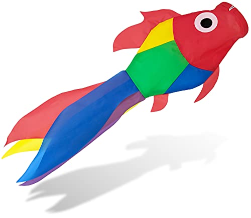Madrona Brands Small Tropical Fish Windsock | Durable Outdoor Hanging Decoration | Dock, Boat, Yard, Patio and More | 32 Inches