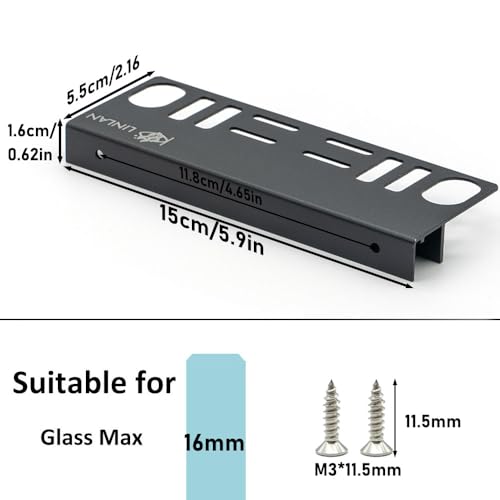 LINLAN Aluminum Aquarium Tool Holder - Fish Tank Accessories Organizer for Rimless Aquariums, Maintenance Tools, Tweezers, Tongs, Water Plants Accessories & Aquarium Supplies（Silver） - color: Silver