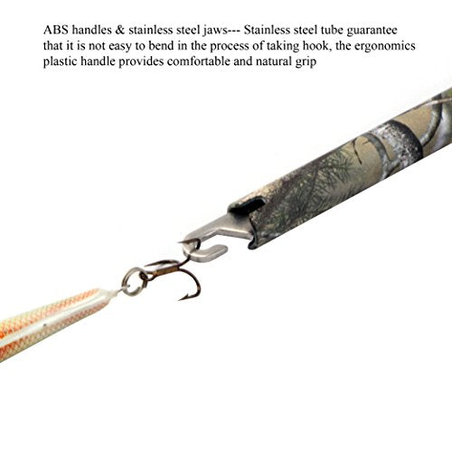 Fishing Hook Remover, Aluminum Fish Hook Remover Tool, Fish Hook Remover Tool Fishing Accessories 9.6in - color: Camouflage
