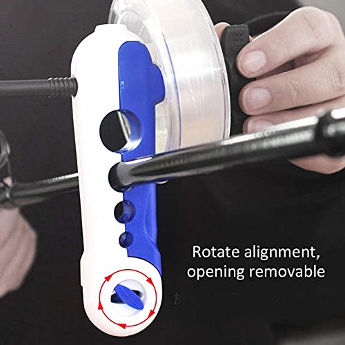 RiToEasysports Fishing Line Spooler Reel Winder,Mini Fishing Line Winding Spool for Varying Spool Sizes - color: white blue