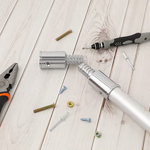 2 Pcs Threaded Tip Replacement,Ultra Threaded Tip Repair Kit Metal Threaded Handle Tips for 1" Wood or Metal Poles Handle Replacement Extension Pole Adapter for Mop,Broom,Household Cleaning Tools