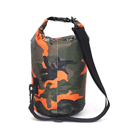 Waterproof Dry Bag 2L/5L/10L/15L/20L/30L, Roll Top Sack Keeps Gear Dry for Kayaking, Rafting, Boating, Swimming, Camping, Hiking, Beach, Fishing with Free Waterproof Phone Case - color: Orange, size: 5L