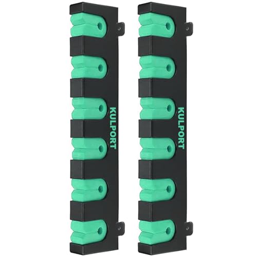 Fishing Rod Rack Holders Wall-Mounted Fishing Pole Holder & Rack, Fishing Pole Holders for Garage & Boat 6-Rod Storage Racks(Horizontal Green, 1 Pair) - color: Horizontal Green, 1 Pair
