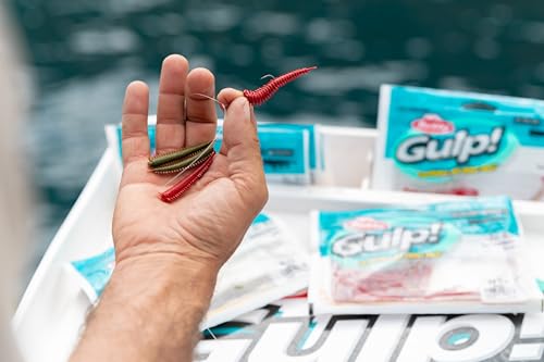 Berkley Gulp! Sandworm Saltwater Fishing Soft Bait, Camo, 2in, Green