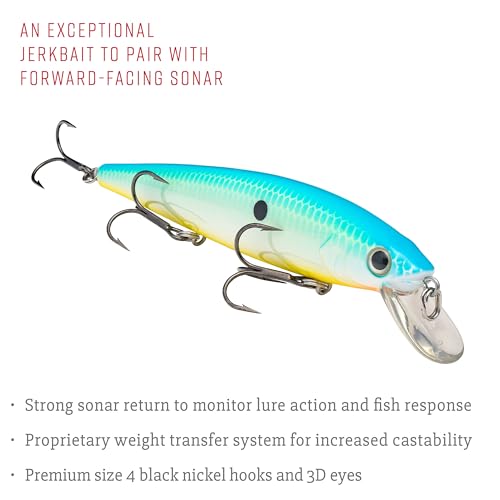 Strike King KVD Jerkbait 3 Hook - color: Citrus Shad, size: 4.75 inch (Pack of 1)