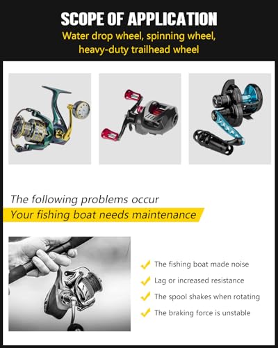 THKFISH Fishing Reel Maintenance Kit, Reel Repair Tool Kit, Fishing Reel Cleaning Set with Spool Pin Remover and 28 in 1 Screwdriver or 38 in 1 Electric Screwdriver - color: Black-Manual screwdriver
