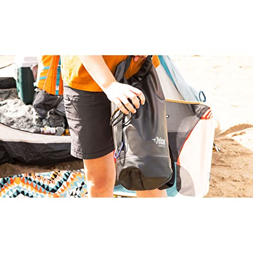 Pelican ExoDry 10L Small Drybag - Waterproof - Shoulder Strap - Thick & Lightweight - Roll Top Dry Compression - Keeps Gear Dry for Kayaking, Beach, Rafting and Fishing - Black - size: 10L