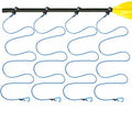 Kayak Paddle Leash, Paddle Leash Lightweight Coiled Kayak Rod Leashes for SUP Kayaking Canoing Fishing Boating - color: Blue - 4 Pack