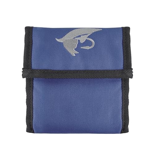 Aventik 10 Pockets Fishing Tackle Binder Fly Fishing Leader Tippet Line Wallet Leader Case Tippet Storage Fly Fishing Great for Pre-Tied Carp and Catfish Rigs - color: blue