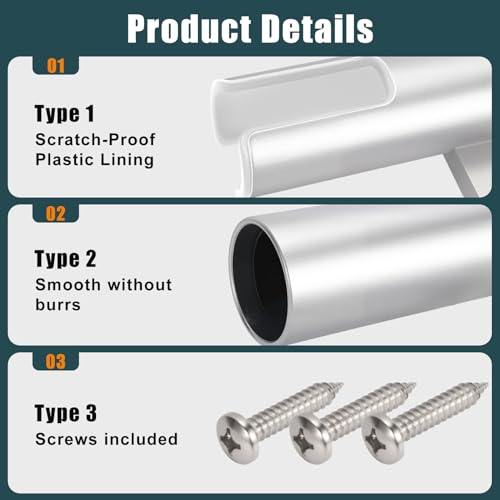 3/4 Tube Aluminium Fishing Rod Holders, 3/4 Link Wall-Mounted Pod Rack, Be Suitable for Marine Boat Yacht Camper RV