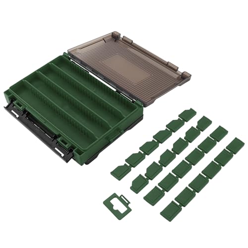 Fishing Accessories Storage Box, Double Sided Tackle Boxes Hook Organizer, Fishing Lure Case for Lure Bait Accessories (Green) - color: Green