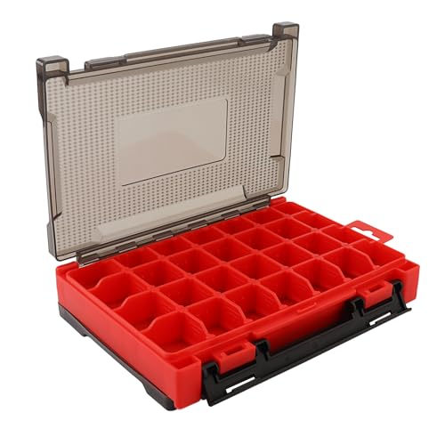 Fishing Accessories Storage Box, Double Sided Tackle Boxes Hook Organizer, Fishing Lure Case for Lure Bait Accessories (Red) - color: Red