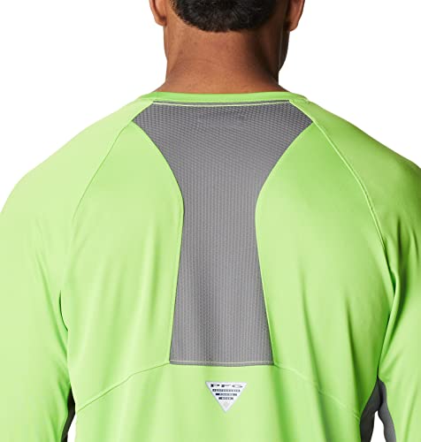Columbia Men's Terminal Tackle Vent Long Sleeve - color: Green Mamba/City Grey, size: XX-Large