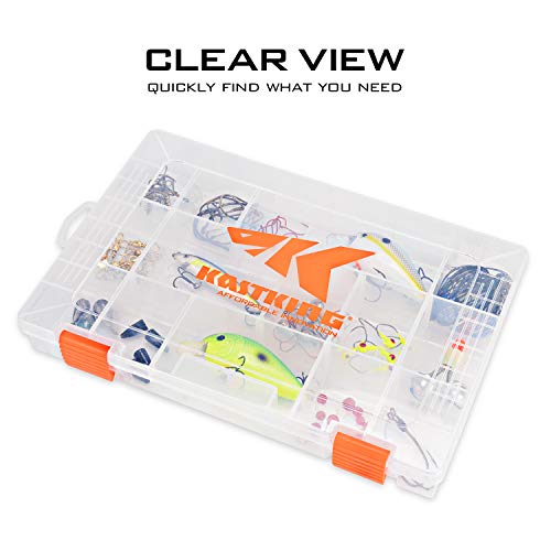 KastKing Tackle Boxes, Plastic Box, Plastic Storage Organizer Box with Removable Dividers - Fishing Tackle Storage - Box Organizer - 2 Packs /4 Packs Tackle Trays - Parts Box - color: Standard, size: 3600(4Pack)