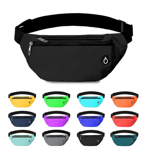 Fanny Pack for Women Men,Crossbody Fanny Pack Water Resistant Sports Waist Bag Pack, Belt Bag for Travel Hiking Running - color: 1pack-black