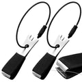 Therwen 2 Pcs Black Fly Fishing Nipper with Fishing Line Clippers with Hook Eye Cleaner Pin Stainless Steel Cutting Tool Line Cutter Nipper Multi Functional Accessories